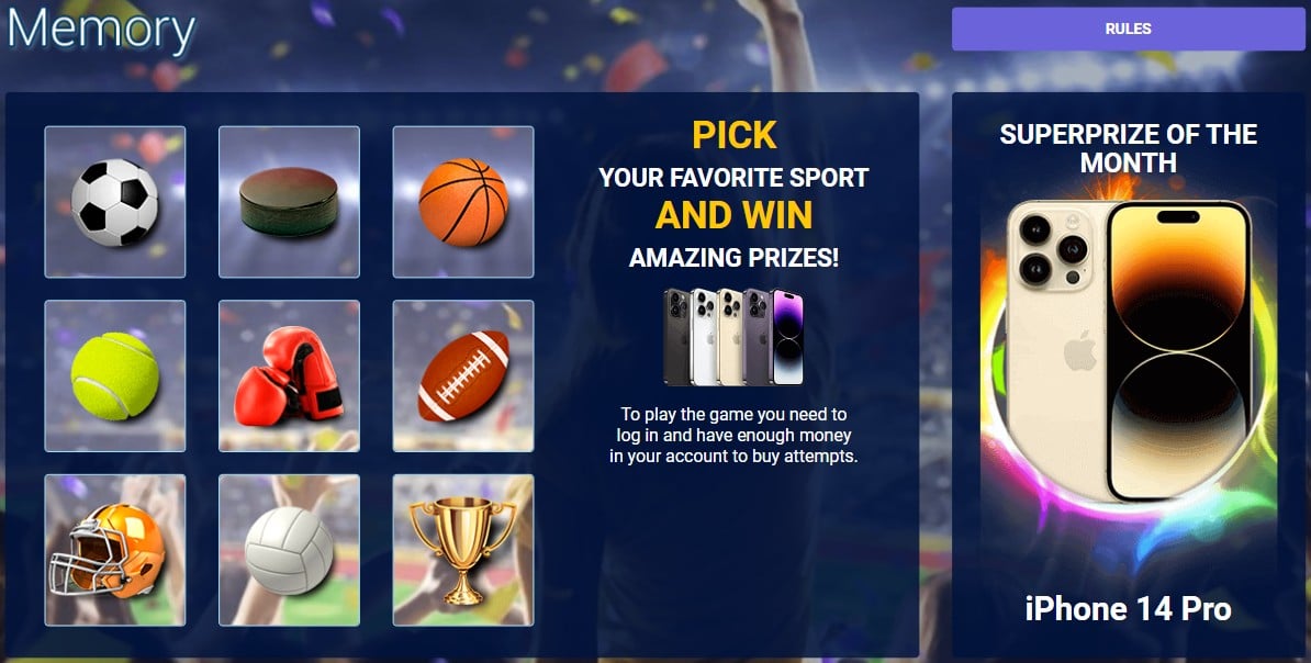 888Starz Memory Screenshot